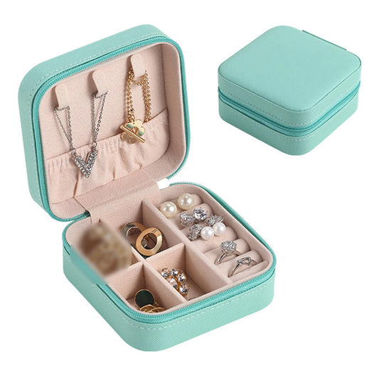Mini Jewelry Storage Box Multifunctional Travel Jewelry Organizer Case for Stud Earrings Rings Necklaces Bracelets Peaceful Pleasures Health and Wellness