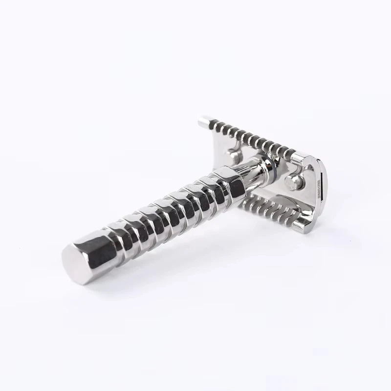 2026 Yaqi Duomo Stainless Steel Safety Razor 0.70mm Blade Gap for Smooth Shaving Comfortable Grip Classic Design Peaceful Pleasures Health and Wellness