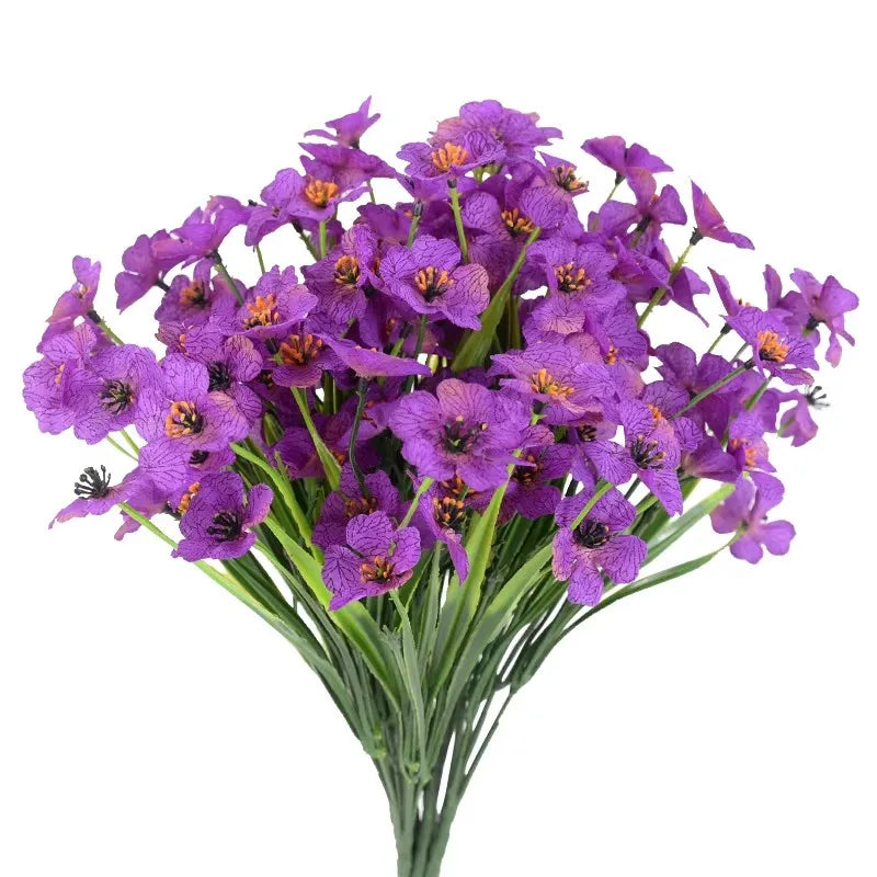 Artificial Violet Silk Flower Bouquet | Wedding & Home Decor