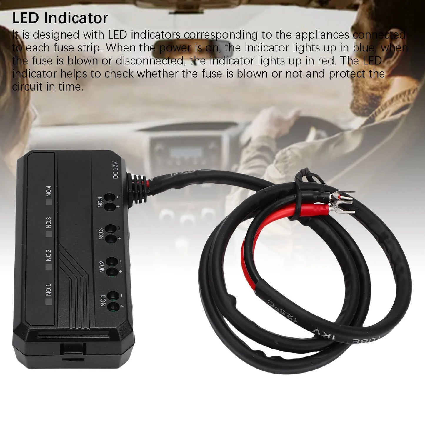 Motorcycle Fuse Box 20A 4-Circuit LED Indicator | Cars ATVs UTVs