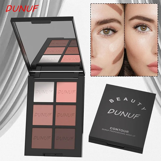 6-Color Highlight & Contour Powder Palette | Bronzer Blush Contour Powder Palette Peaceful Pleasures Health and Wellness