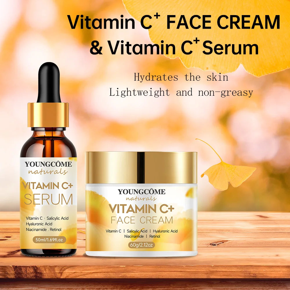 Vitamin C Face Cream Retinol Smooth Wrinkle Moisturizing Firming Hyaluronic Lightening Repairing Smooth Skincare Whitening Cream Peaceful Pleasures Health and Wellness
