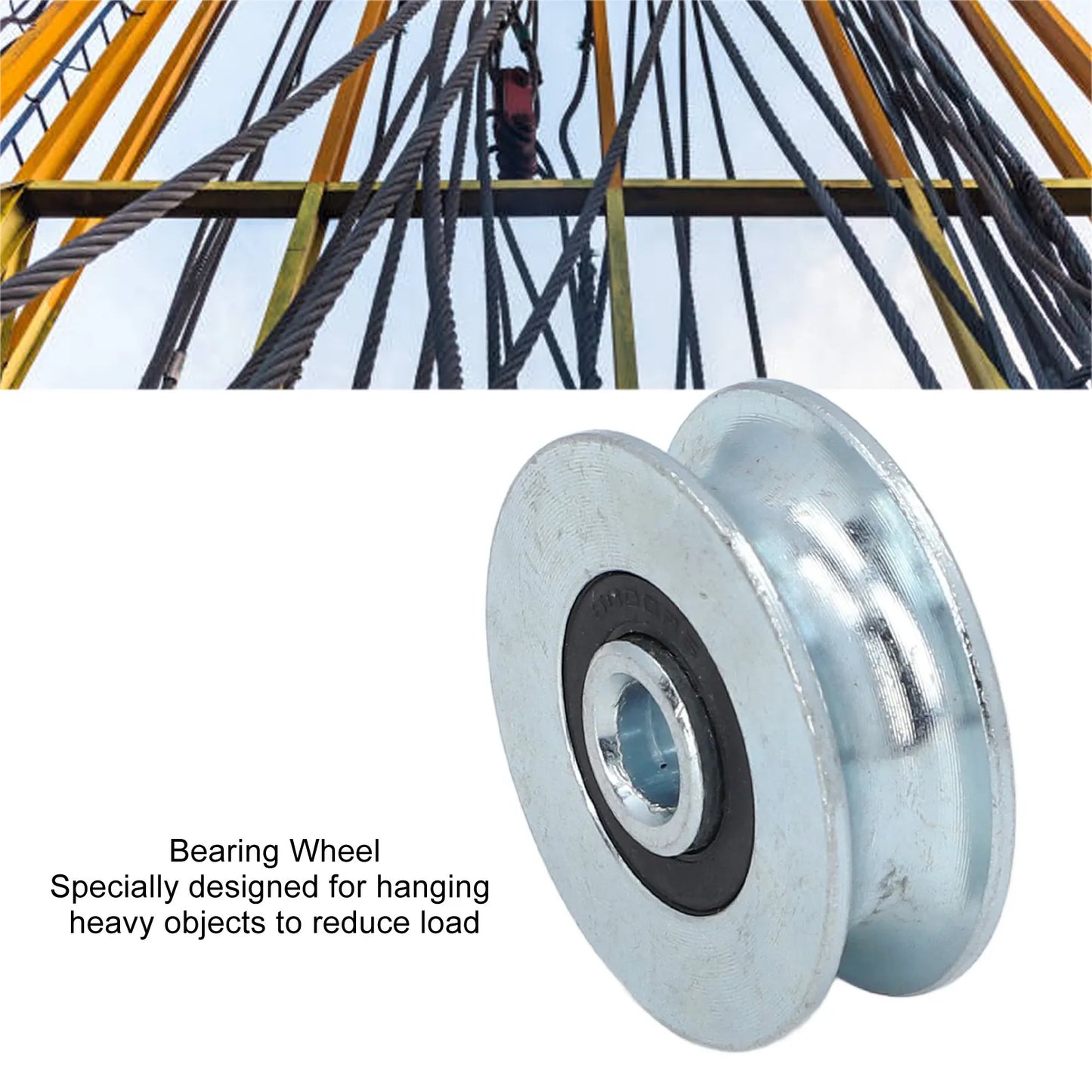 Pulley Bearing Wheel Pulley Wheel 40mm Outer Diameter 8mm Center Hole Diameter Alloy Steel Pulley Rolling Bearing Wheel Peaceful Pleasures Health and Wellness
