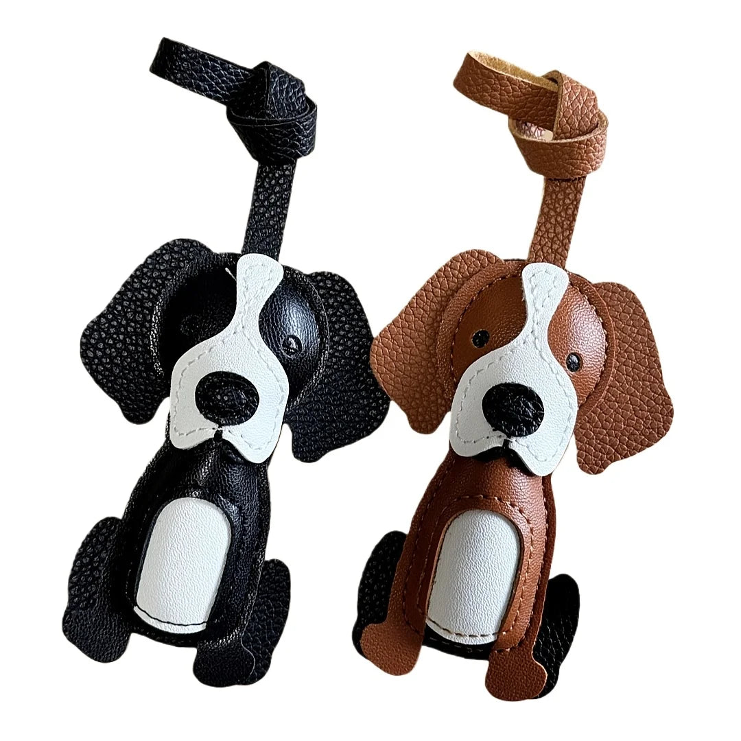 Cute Border Collie Dog Keychain Leather Pendant Car Bag Hanging Ornament Lovely Puppy Key Ring Purse Backpack Charm Accessories Peaceful Pleasures Health and Wellness