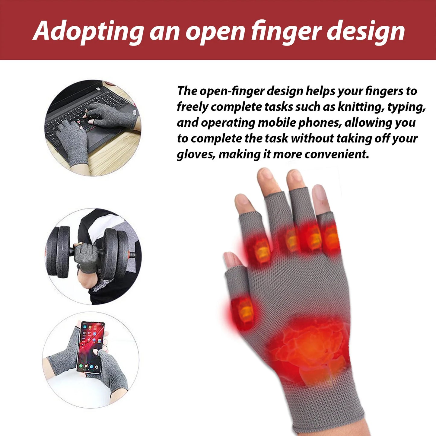 Half Finger Arthritis Compression Gloves | Joint Pain Relief