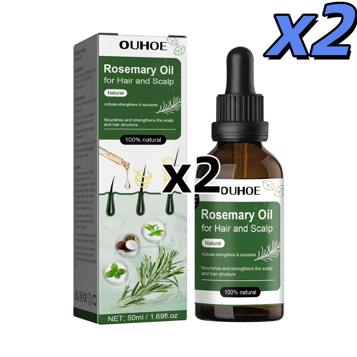 Rosemary Essential Oil for Hair Growth & Scalp Care 50ml