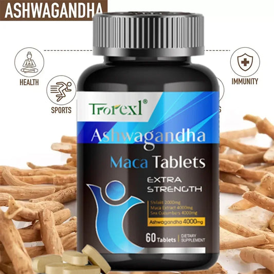 Organic Ashwagandha & Maca Pills, Supports Health Energizer Peaceful Pleasures Health and Wellness