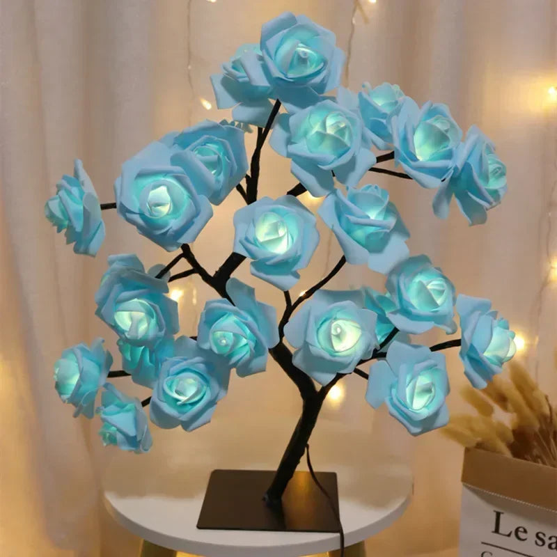 USB Rose Flower Tree LED Light | Bedroom & Wedding Decor