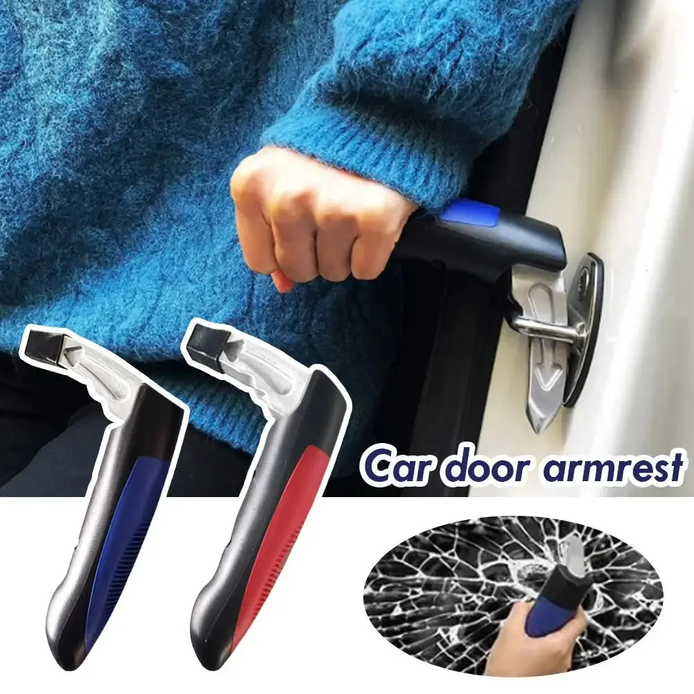 Car Handle Cane Vehicle Door Grab Bar 2 in 1 Non-Slip Window Breaker, Stand Assist Mobility Tool for Elderly Kids Safety Peaceful Pleasures Health and Wellness