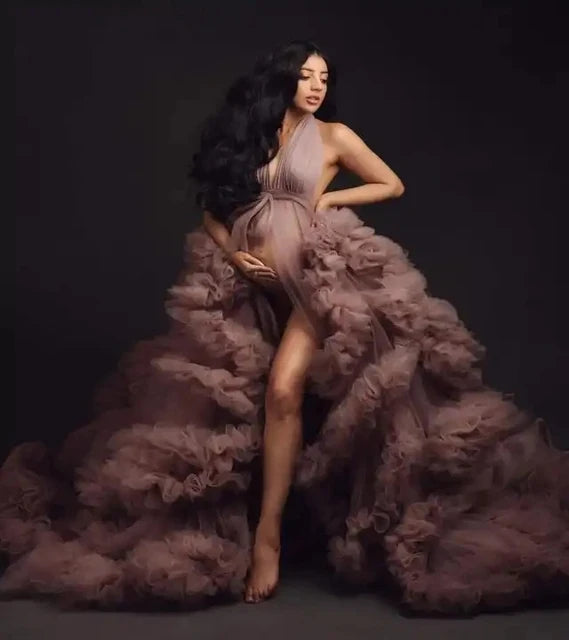 Tulle Long Maternity Dress Photoshoot платье photography dresses baby shower dresses for pregnant woman платье для беременных Peaceful Pleasures Health and Wellness FF - 1 S China Mainland