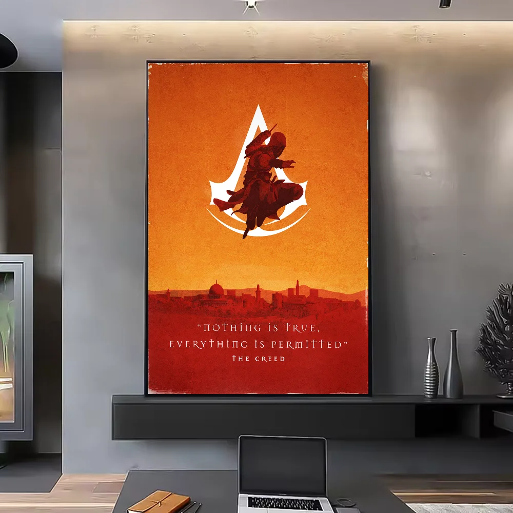 Assassin's Creed HD Poster Waterproof PVC Wall Art Decor Wall Art Poster Peaceful Pleasures Health and Wellness