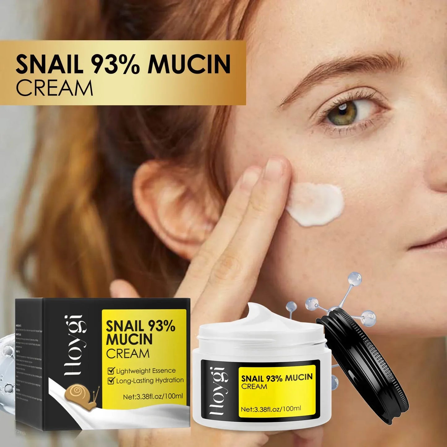 Snail Mucin Cream Anti Aging Lifting Fade Fine Line Repair Smoothing Pores Hydrating Moisturizing Skin Care Collagen Face Cream Peaceful Pleasures Health and Wellness