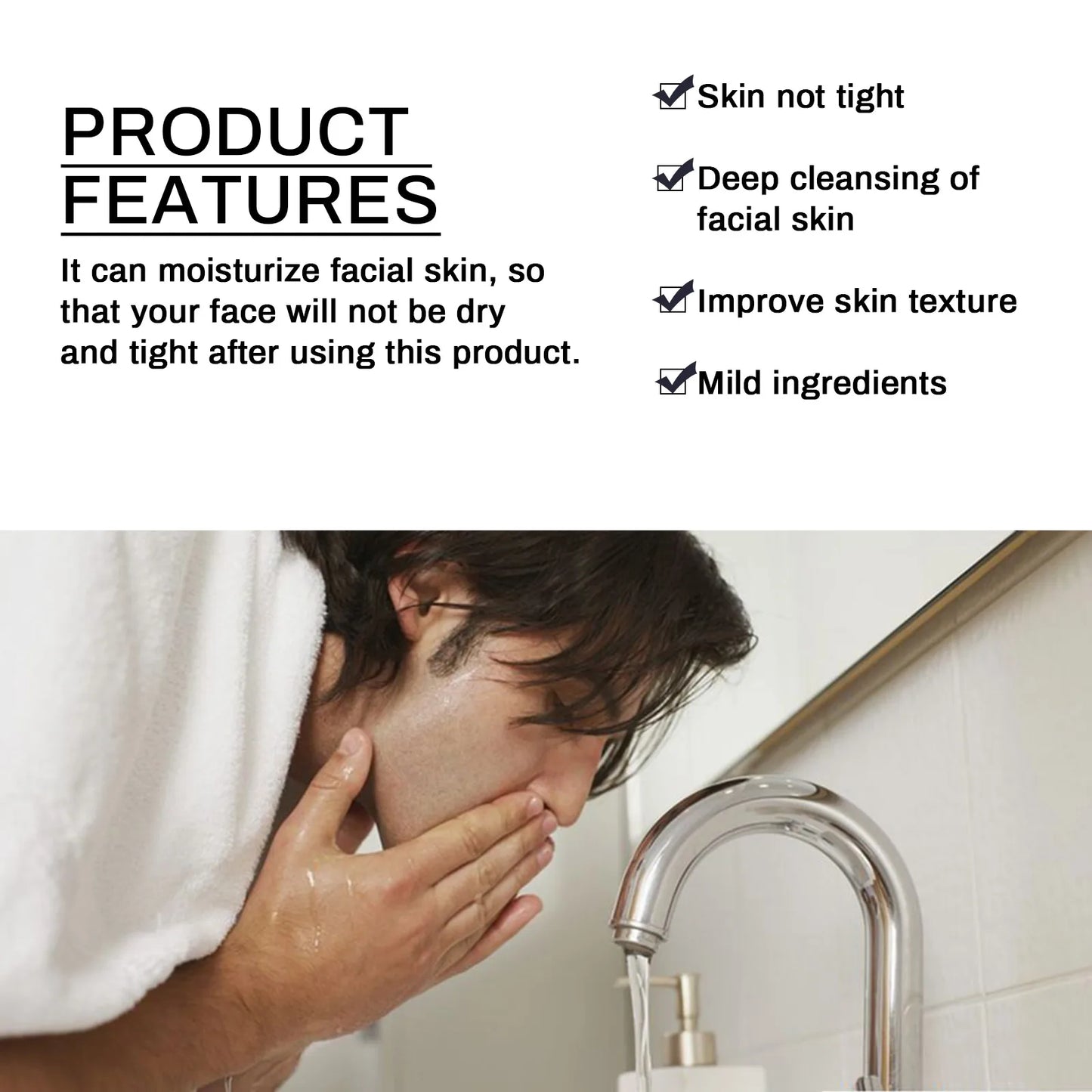East Moon Men's Facial Cleanser – Acne, Blackhead & Oil Control