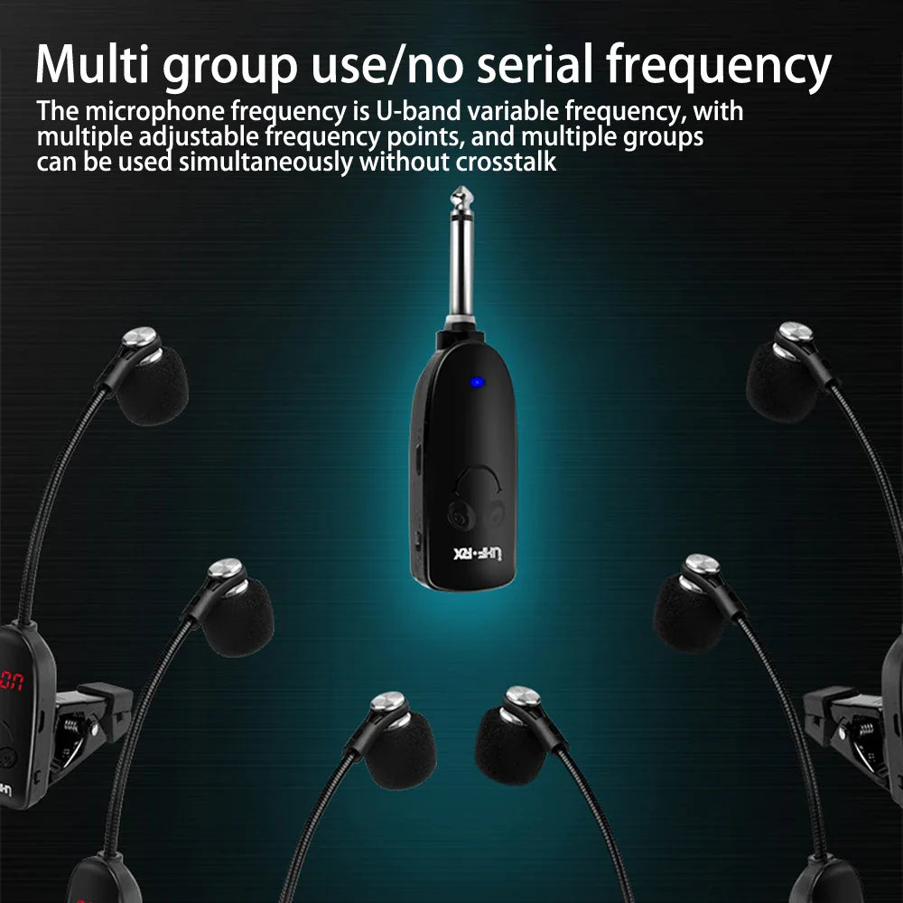 AyeBeau UHF Wireless Saxophone Microphone Kit | Transmitter & Receiver