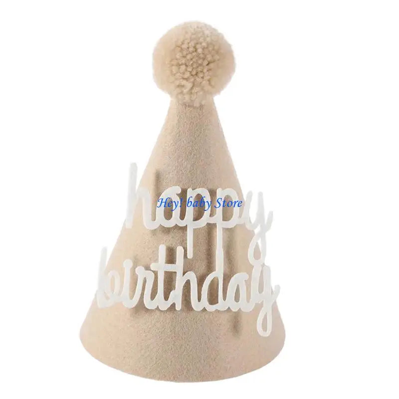 Baby Bear Birthday Hat | Soft Plush Beanie for Party & Photos