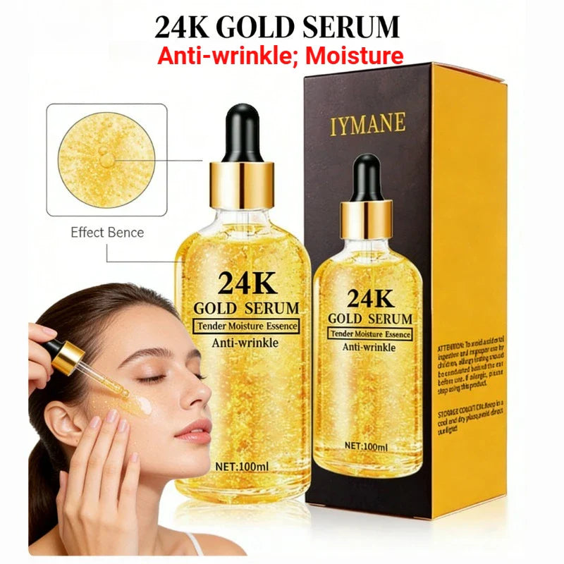 24K Gold Hyaluronic Acid Serum – Brightening & Hydrating 100ml