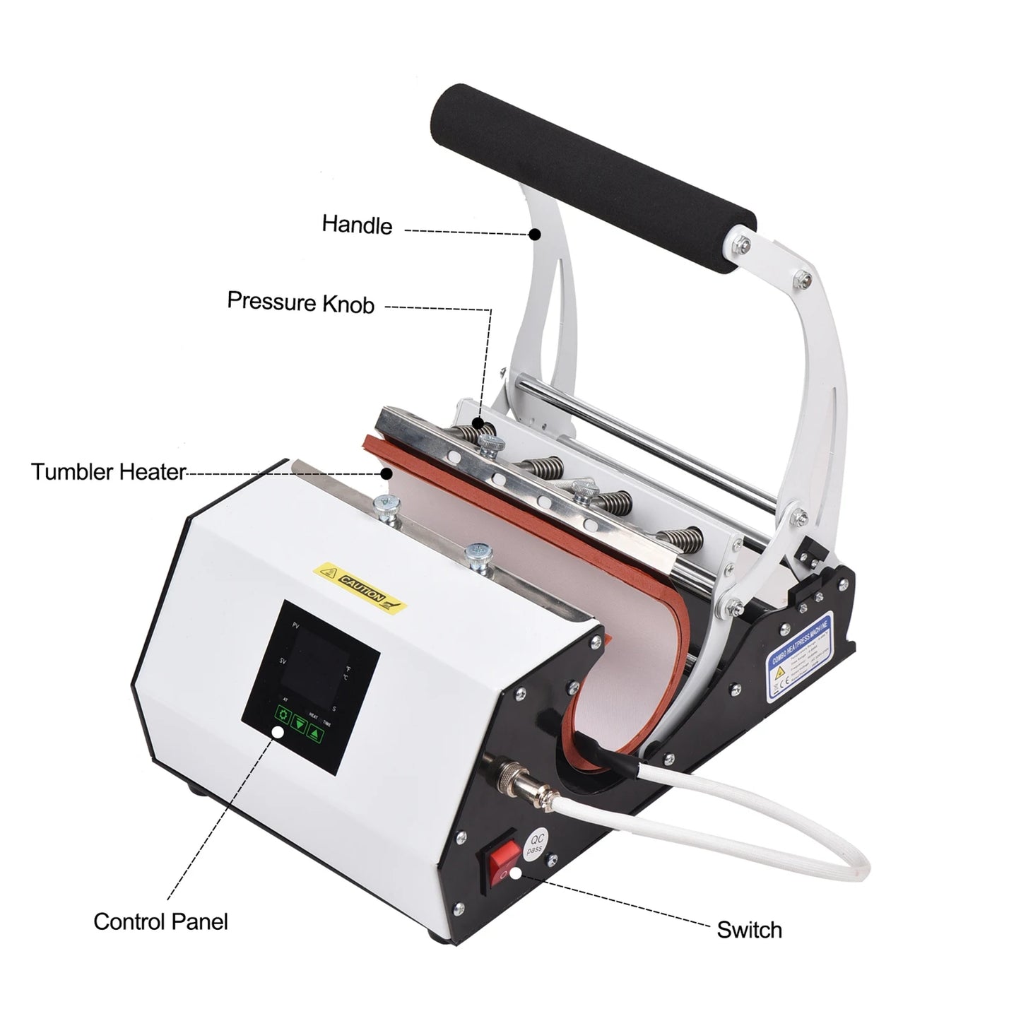 Tumbler Heat Press Machine Sublimation Straight Blank Tumblers Mugs