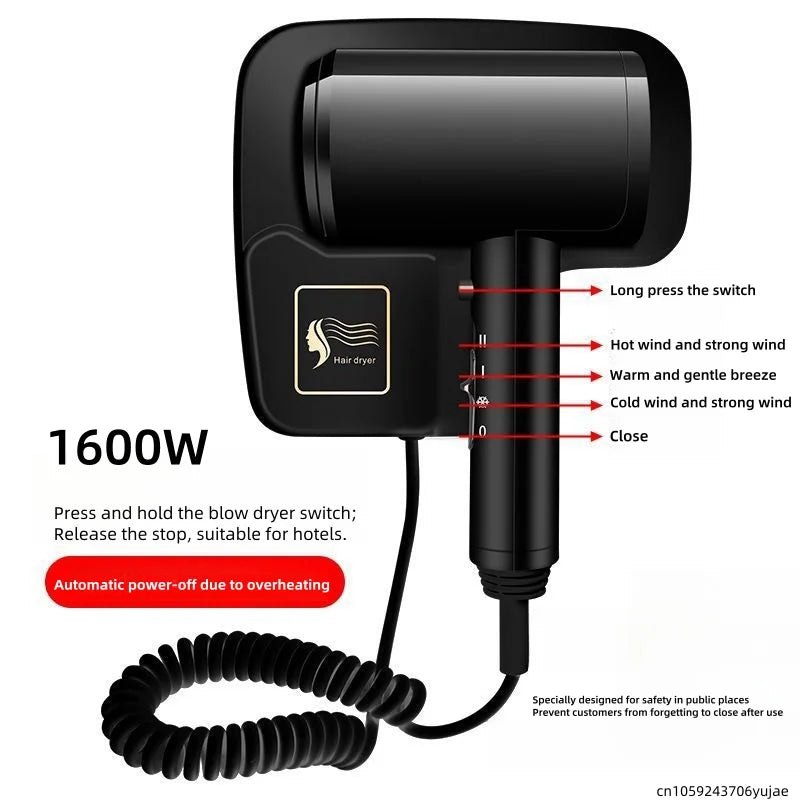 2025 Wall Mounted Hair Dryer, Hotel Home Bathroom, Bathroom, Wall Mounted Hair Dryer Manufacturer Wholesale Peaceful Pleasures Health and Wellness