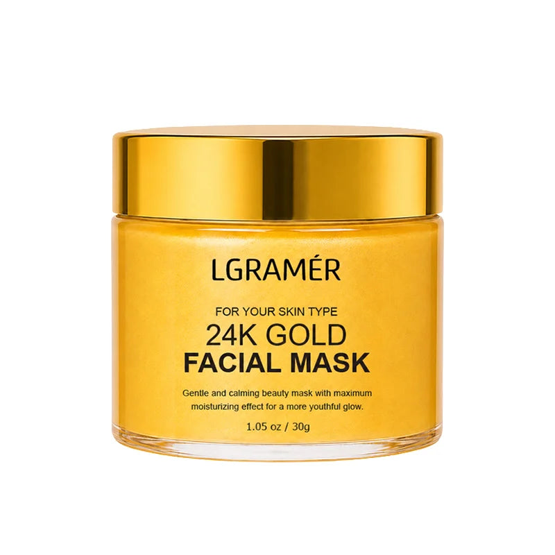 24K Gold Anti-Aging Face Mask – Moisturizing & Pore Minimizing