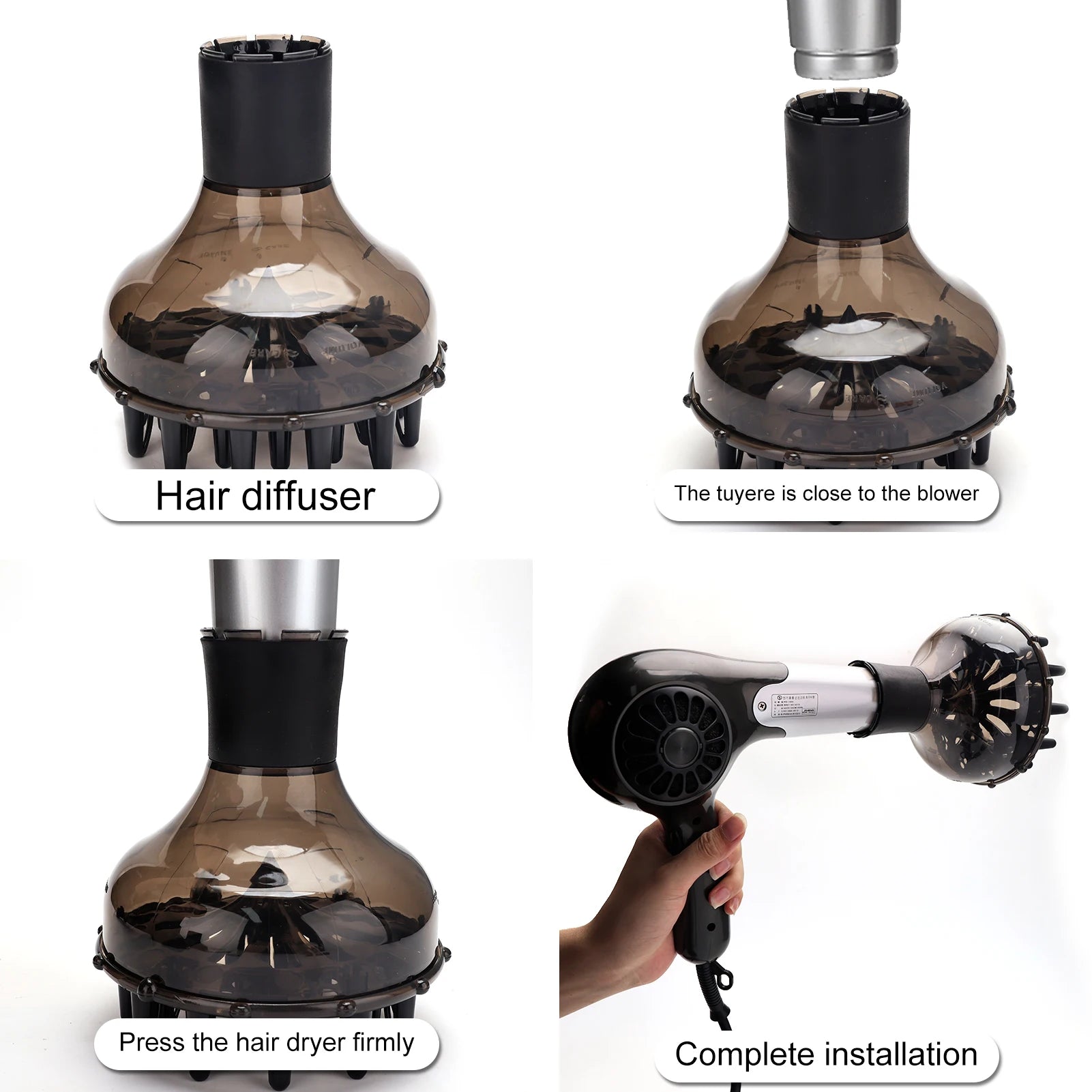 Universal Hair Dryer Diffuser for Curls Temperature Resistant Hairdryer Salon Home Drying Blower Hair Styling Tools Accessories Peaceful Pleasures Health and Wellness
