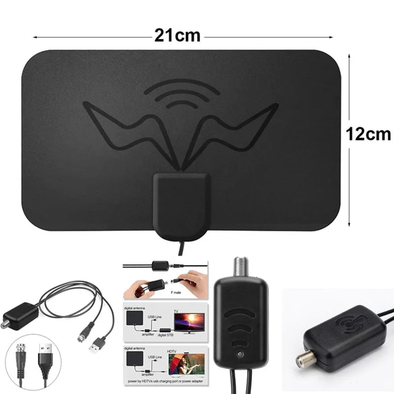 Indoor Digital TV Antenna – 300-Mile 4K 1080p ATSC HDTV