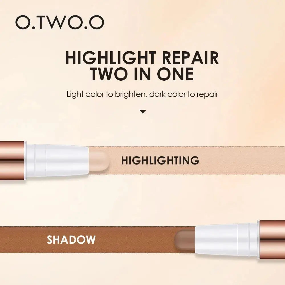 O.TWO.O Double-Head Concealer Stick – Waterproof & Brightening