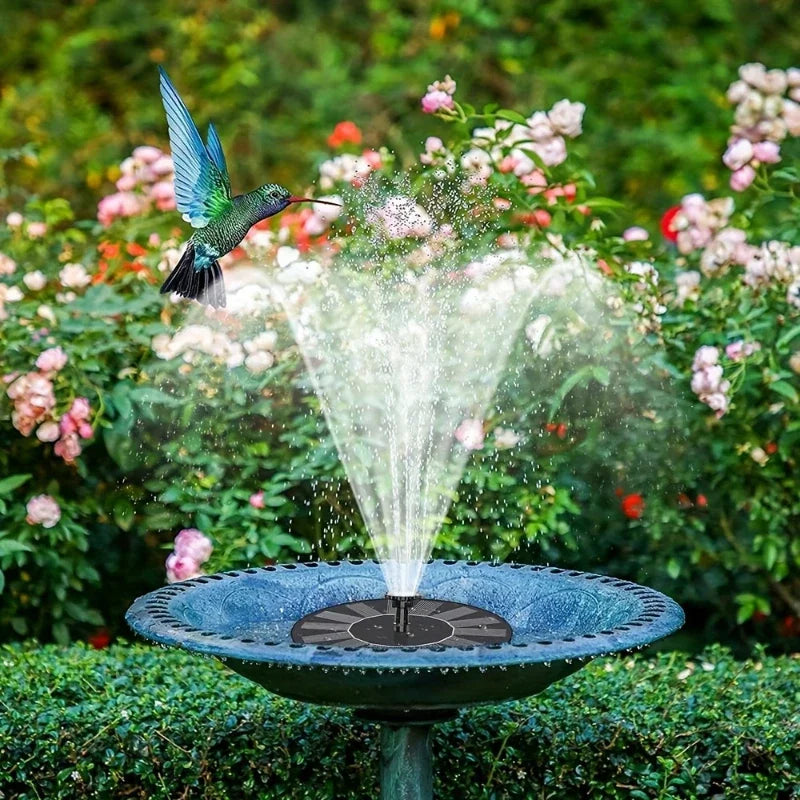 1W/1.4W/2.5W solar fountain with 6 nozzles suitable for gardens bird baths ponds swimming pools outdoor Peaceful Pleasures Health and Wellness