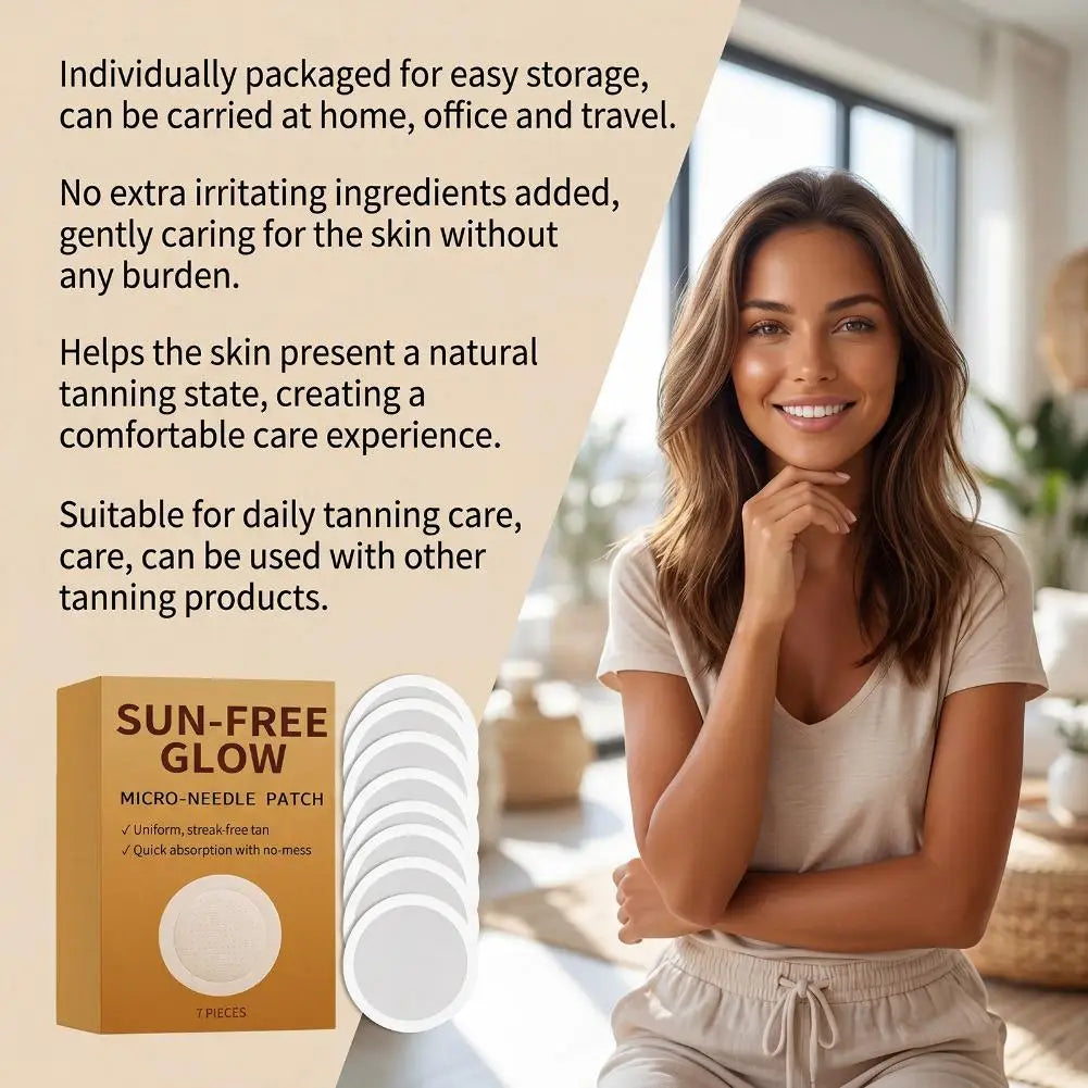 7PCS Sunless Patches Quickly Achieve a Natural Tanning Effect Safe Non-irritating Eliminating Uneven Color Body Care for Women Peaceful Pleasures Health and Wellness