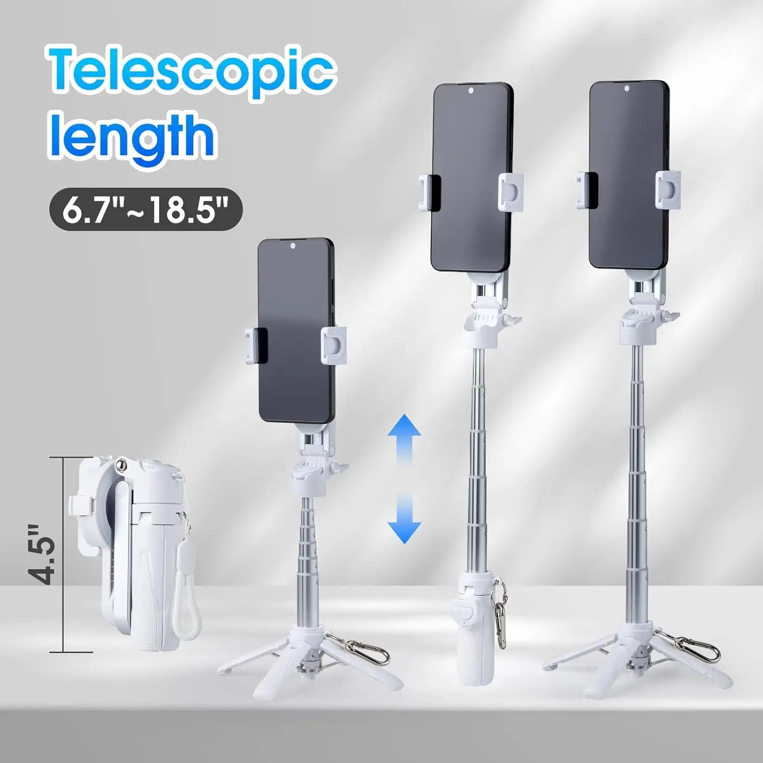 Magnetic Tripod for Phone Magsafe Stand＆Clip Portable Pocket Size Selfie Stick for Android/iPhone Wireless Remote Control Peaceful Pleasures Health and Wellness
