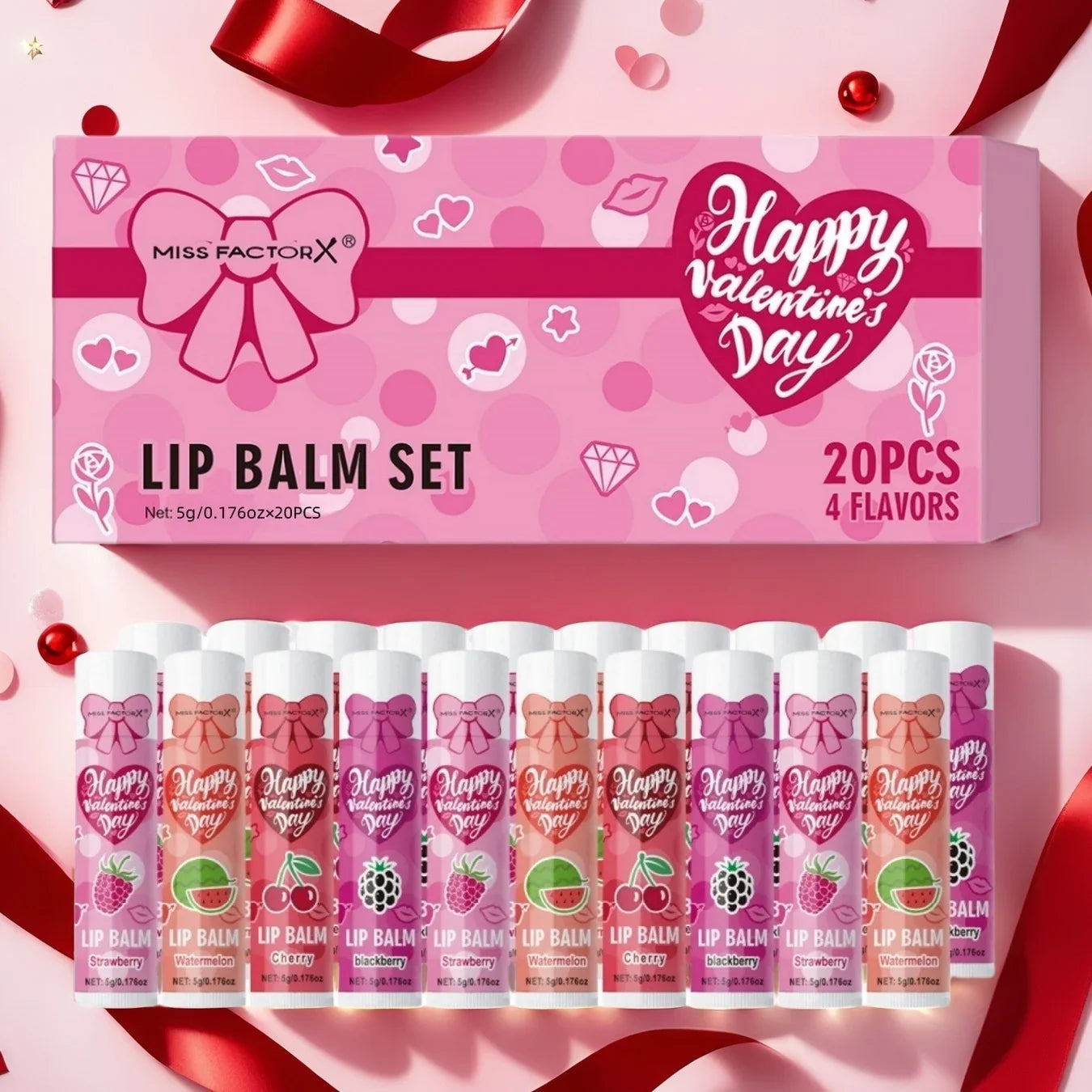 20-Piece Luxury Lip Balm Gift Set – Hydrating & Glossy