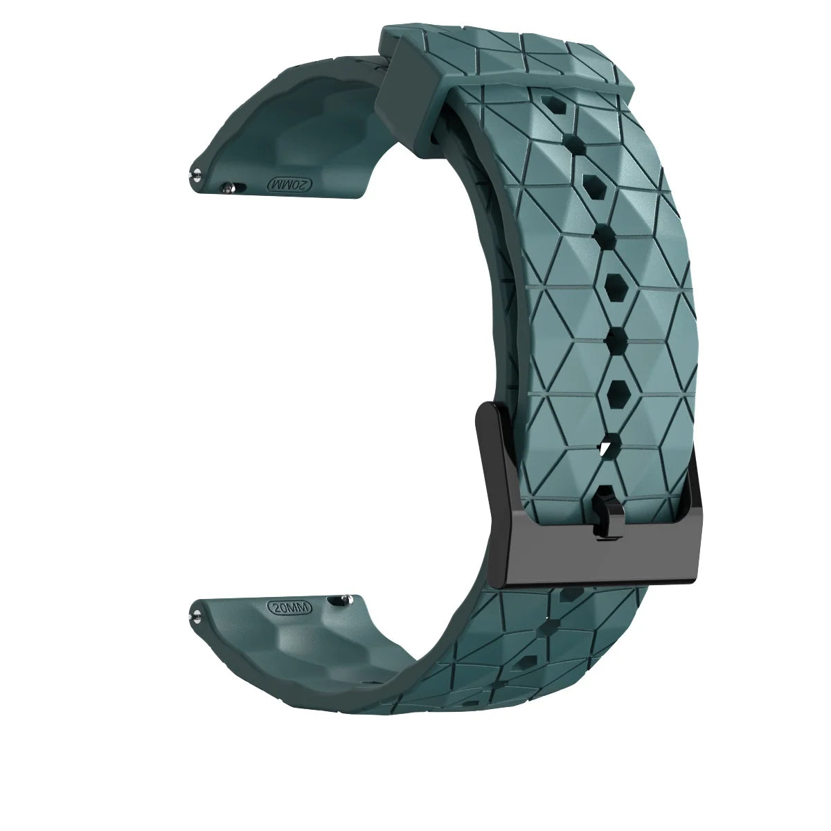 20mm 22mm Silicone Watch Band for Samsung, Huawei & Garmin Peaceful Pleasures Health and Wellness Slate 20MM