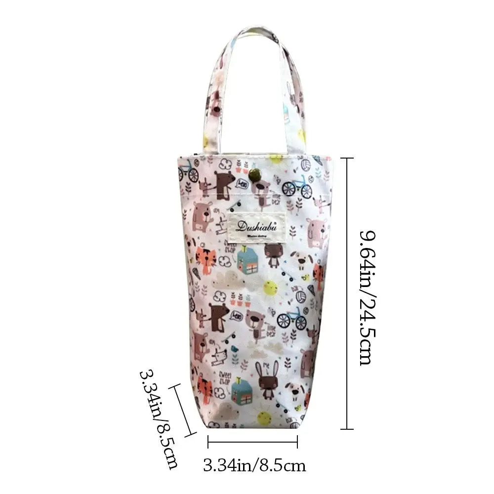 Cute Insulated Water Bottle Carrier Pouch | Cup Sleeve Bag