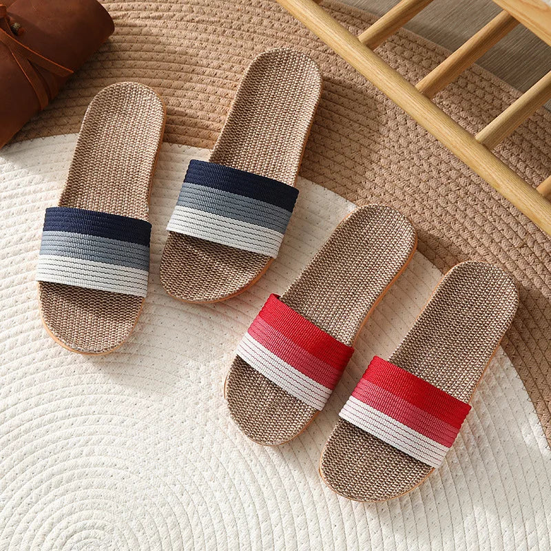 Men's Striped Beach Sandals | Breathable EVA Slides & Flip-Flops