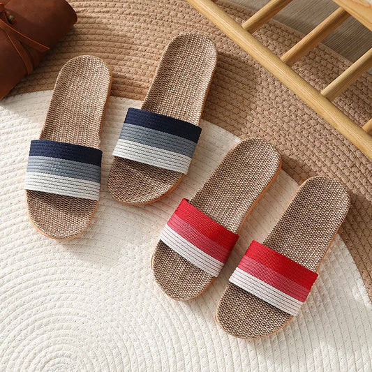 Men's Striped Beach Sandals | Breathable EVA Slides & Flip-Flops Men's Beach Sandals Peaceful Pleasures Health and Wellness