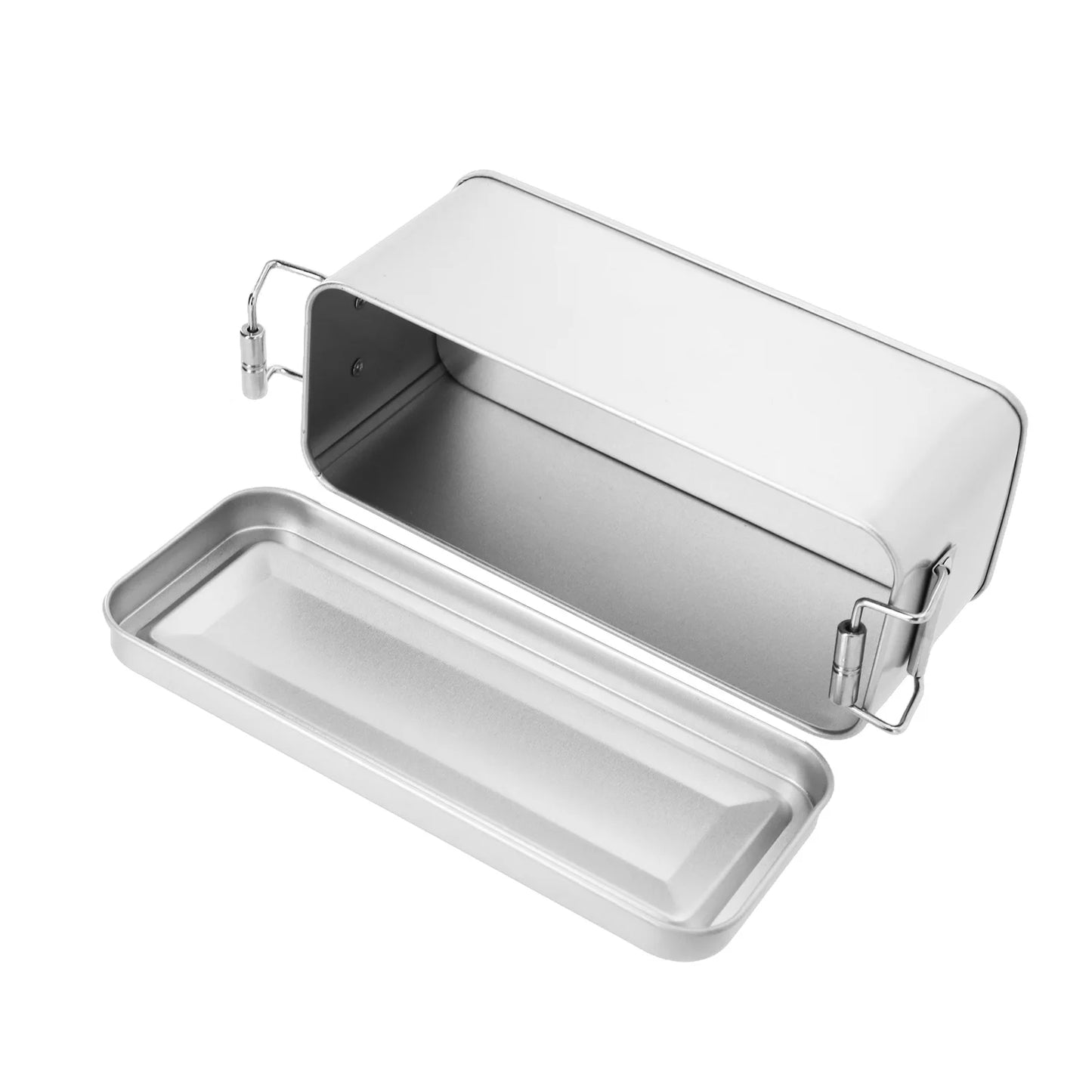 Tinplate Box Metal Storage Tins Tea Container Rectangular W Lids