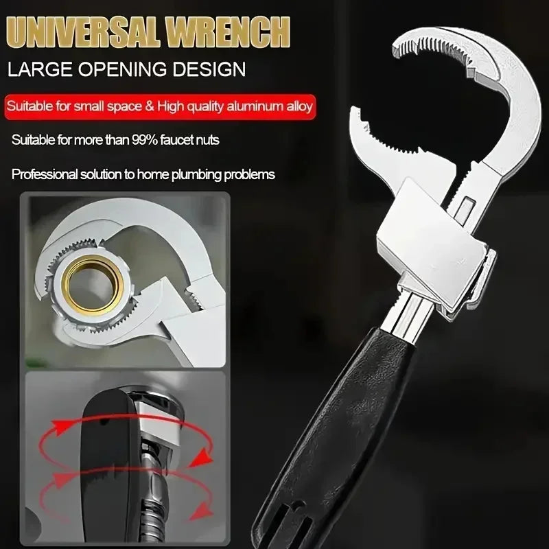 4-in-1 Adjustable Basin Wrench Set | Plumbing Sink Tool Kit