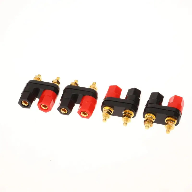New 1/5Pcs Banana Plugs Couple Terminals Red Black Connector Amplifier Terminal Binding Post Banana Speaker Plug Jack Peaceful Pleasures Health and Wellness