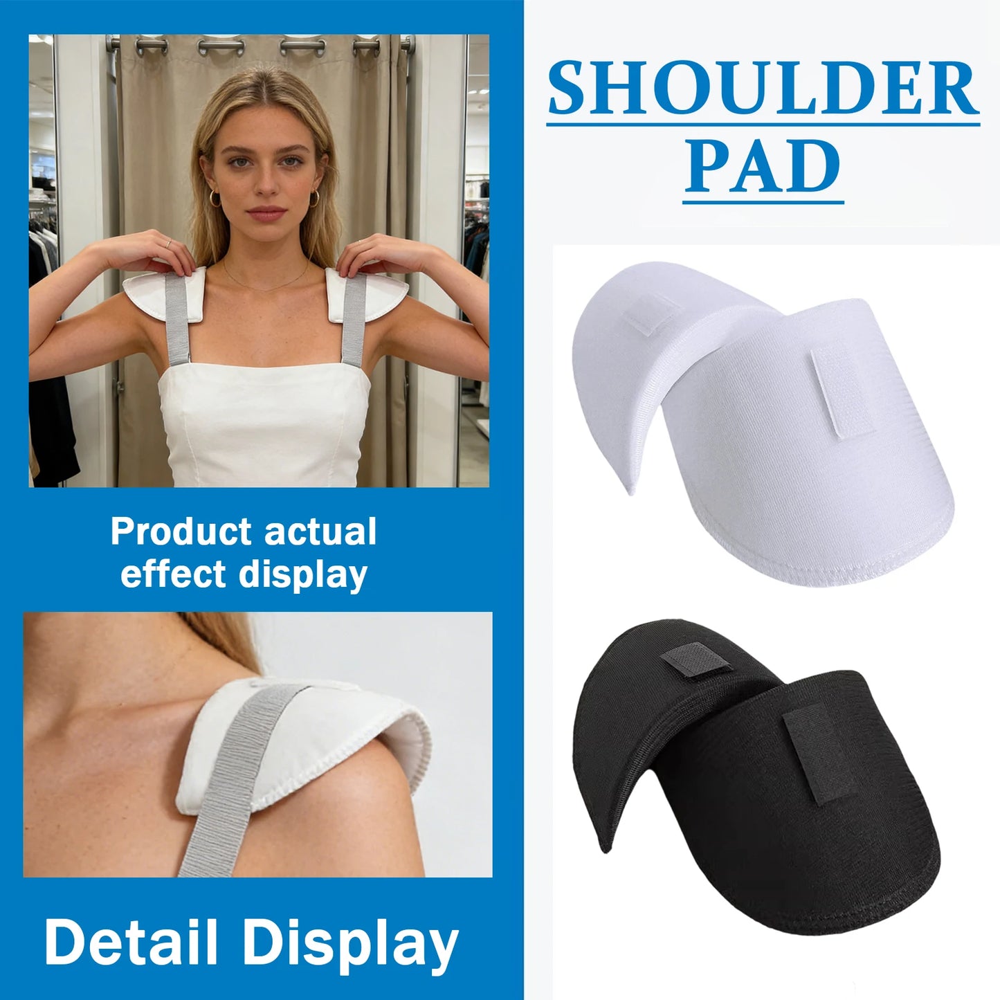 2PCS Detachable Sponge Shoulder Pads Suitable for DIY Jackets and Fashion Accessories Breathable Invisible Shoulder Pads Peaceful Pleasures Health and Wellness