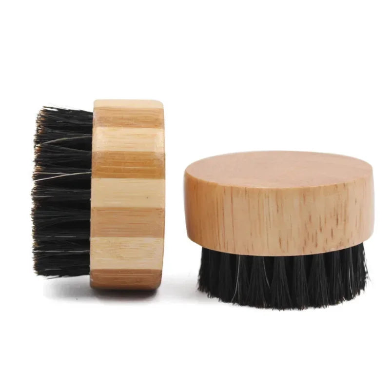 2pcs Natural Boar Bristle Beard Brush for Men Bamboo Face Massage That Works Wonders To Comb Beards and Mustache Drop Shipping Peaceful Pleasures Health and Wellness