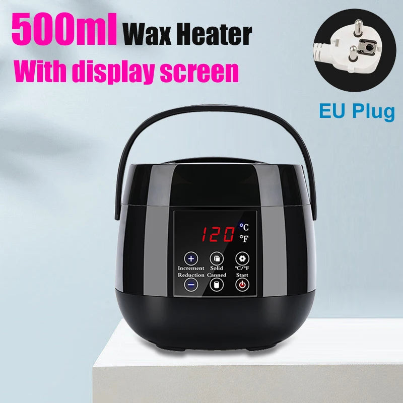 Wax Melting Pot Wax Heater for Hair Removal Waxing Warmer Dipping Pot Wax Melting Machine Depilation Paraffin Warmer Peaceful Pleasures Health and Wellness 045-B-EU-500ML