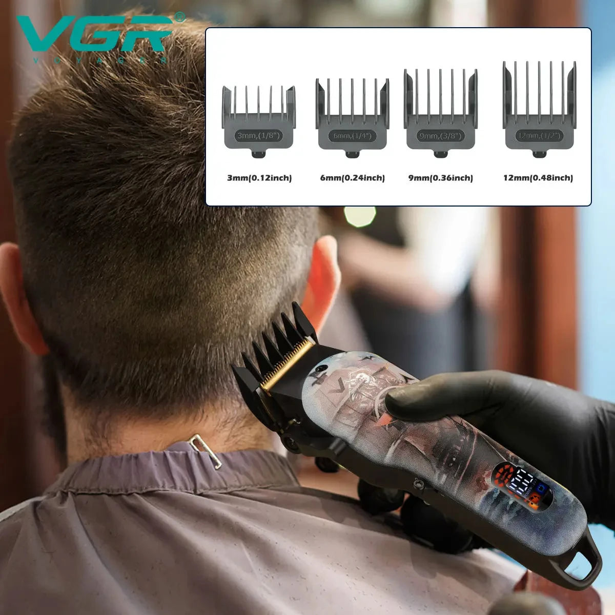 VGR 689 New Design Barber Powerful Hair Cutting Machine Professional Electric Trimmer Cordless Rechargeable Hair Clipper Peaceful Pleasures Health and Wellness