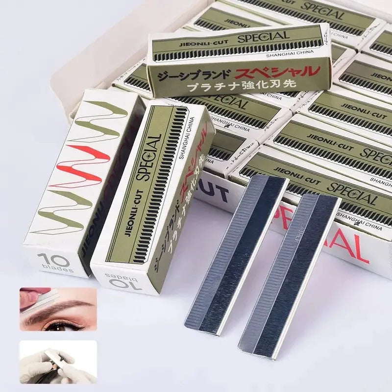 Microblading Eyebrow Razor Blades 50/100pcs – Stainless Steel