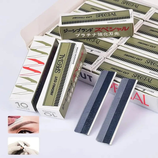 Microblading Eyebrow Razor Blades 50/100pcs – Stainless Steel Eyebrow Razor Blades Peaceful Pleasures Health and Wellness