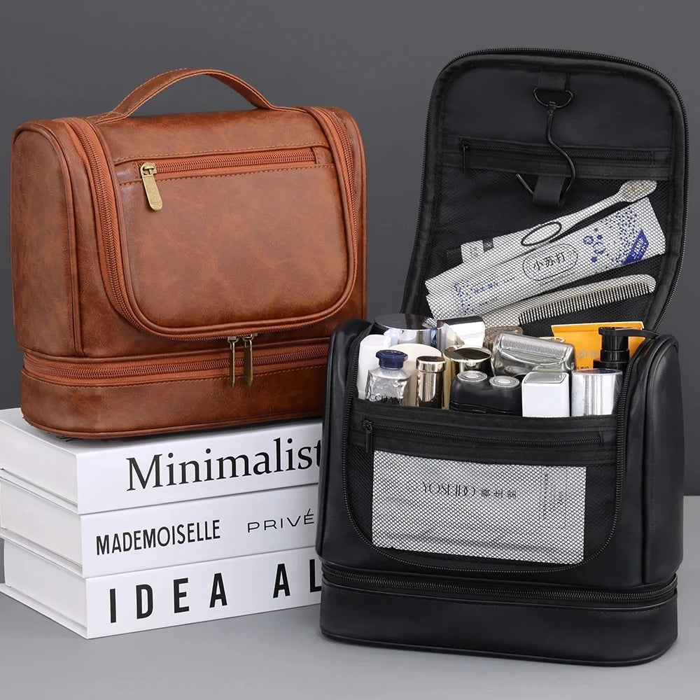 2026 New Men's Business Toiletry Bag Large-capacity High-end Multi-functional Waterproof Makeup Bag Hand-held Storage Bag Peaceful Pleasures Health and Wellness
