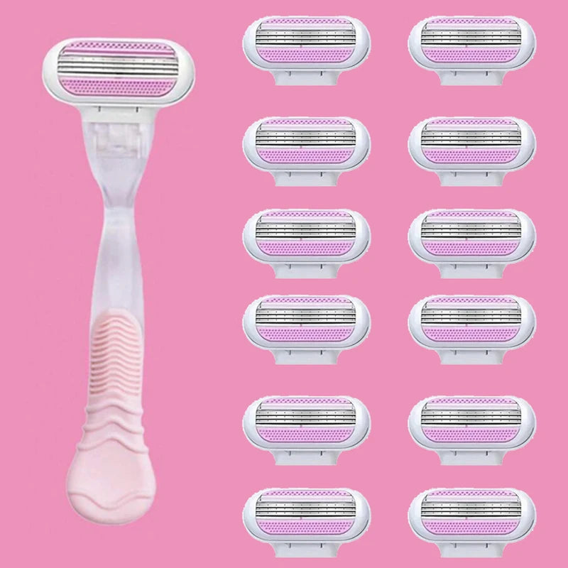 3-Layer Manual Razor for Women – Anti-Irritation, Ultra-Sharp