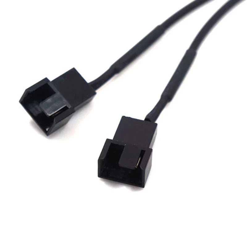 DC 5521 to 4-Pin PWM 2-Way PC Fan Power Adapter Cable 12V
