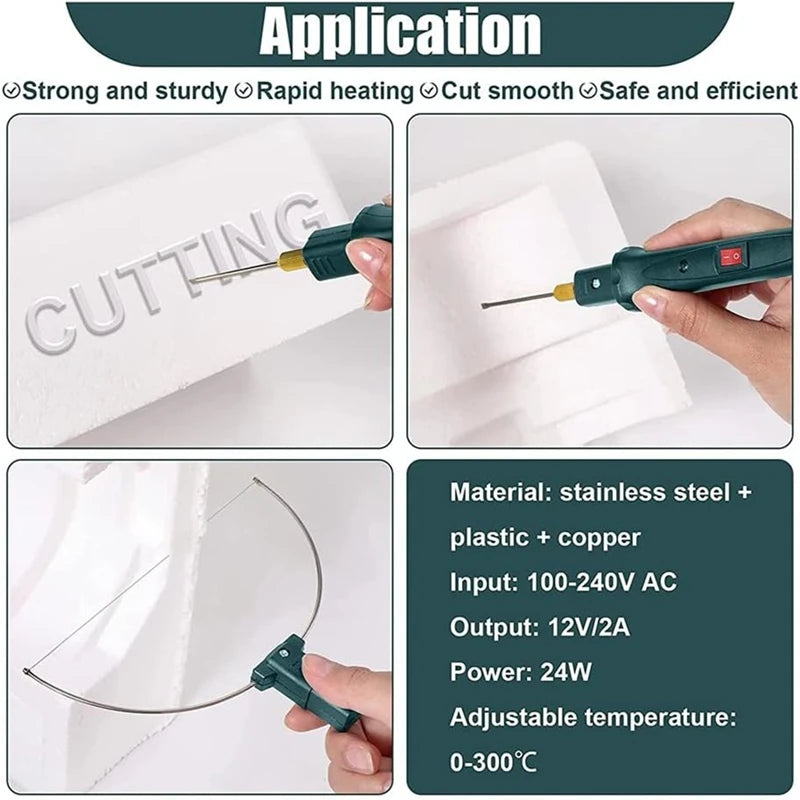 Y51A-Hot Wire Foam Cutter Kit With Temperature Controller,100-240V/24W Electric Cutting For Art Craft EVA Foam Carving Peaceful Pleasures Health and Wellness