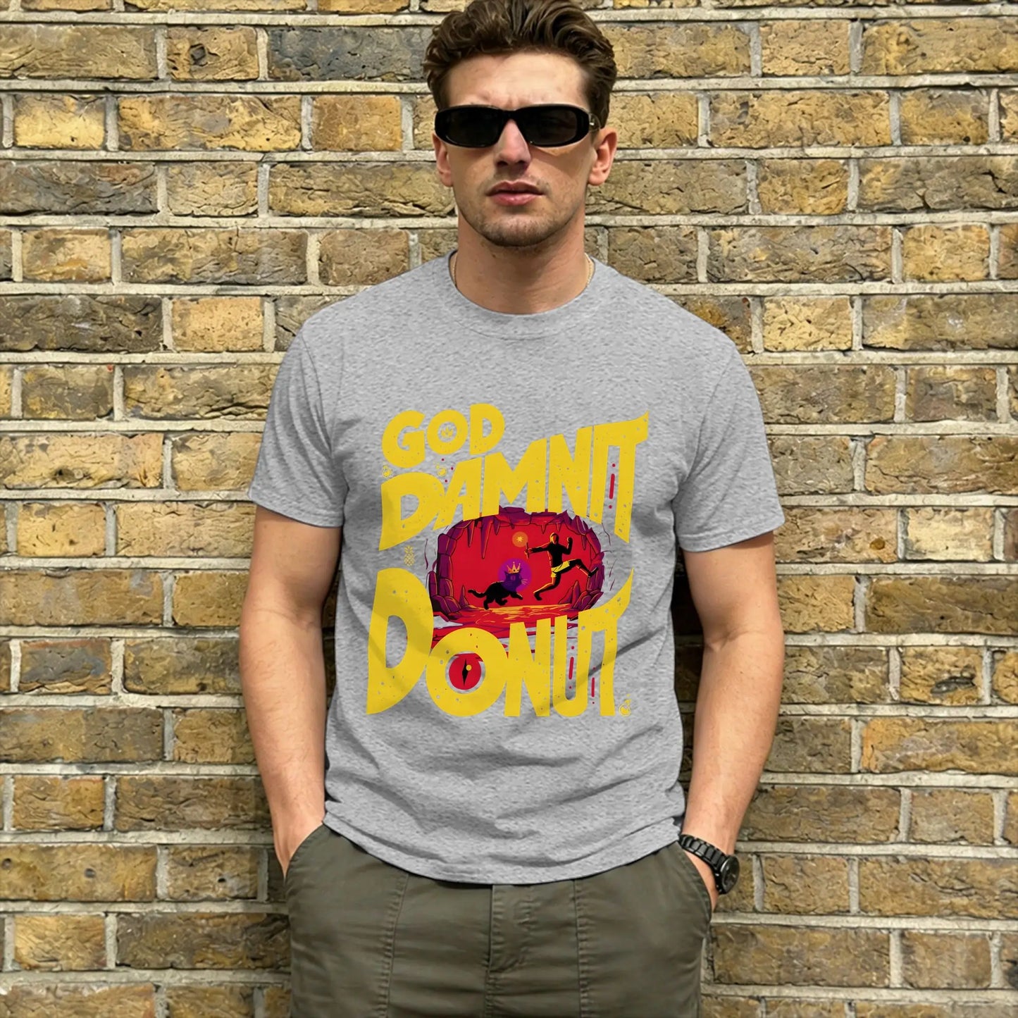 Dungeon Crawler Carl T-Shirt Summer Harajuku T Shirts Men Pure Cotton O Neck Oversized Top Tees Short Sleeve Classic Tshirt Peaceful Pleasures Health and Wellness