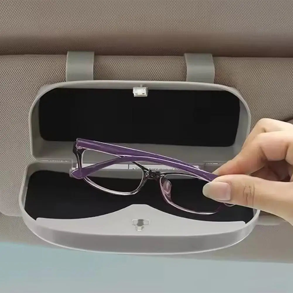 Car Glasses Case Portable Car Sunglasses Holder In The Car Driving Glasses Holder Eyeglass Case Sun Visor Car Lenses Holder Peaceful Pleasures Health and Wellness