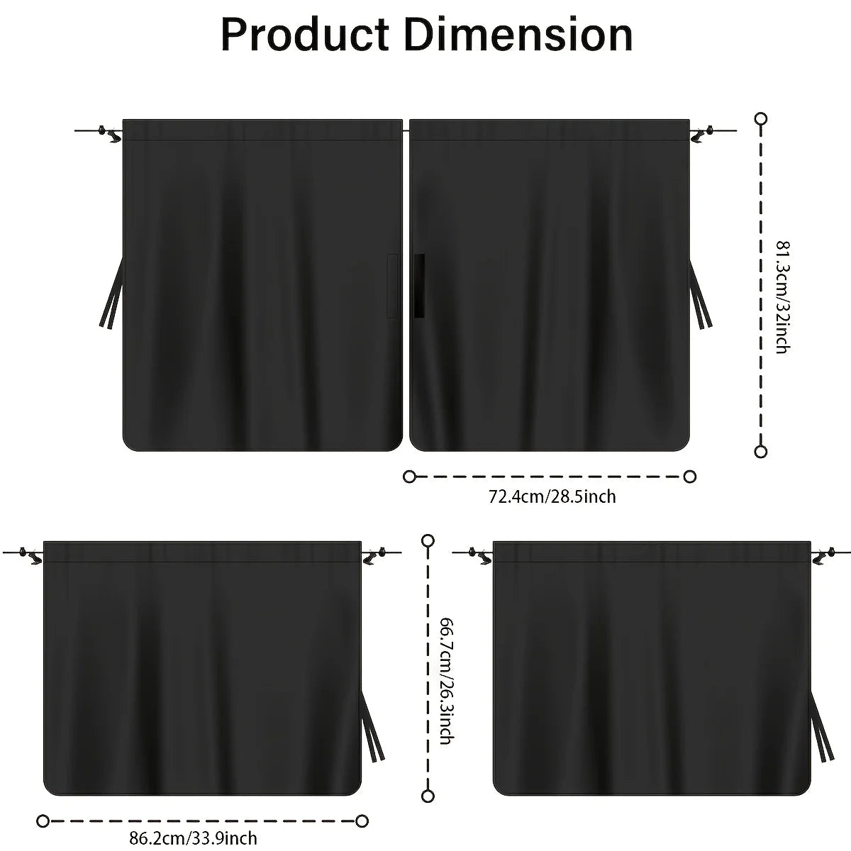 Car Privacy Curtains – Blackout Rear Seat Divider for Travel